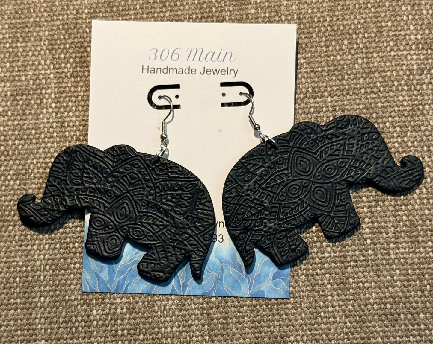 Elephant - Black - Design 3