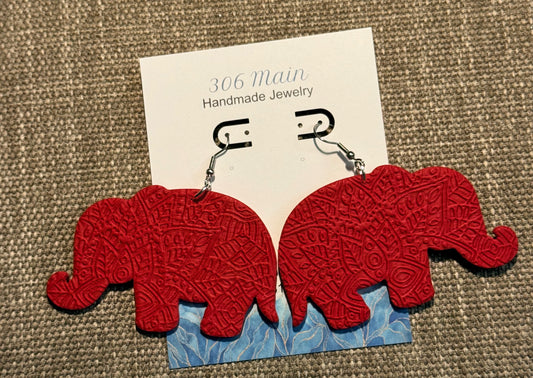 Elephant - Red - Design 3