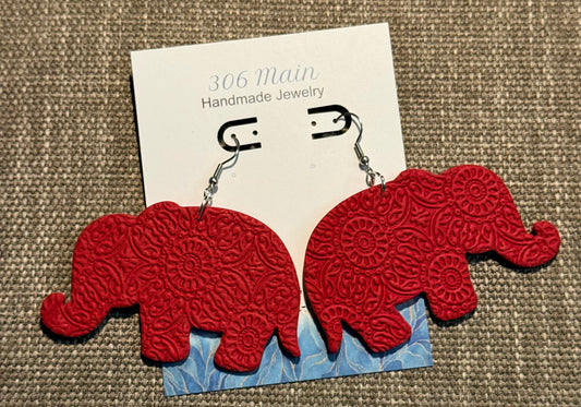 Elephant - Red - Design 4